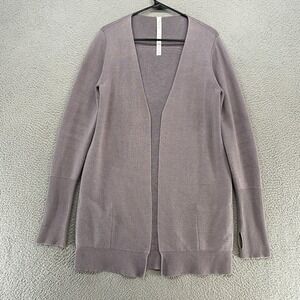 Lululemon Cardigan Sweater Womens 8 Cashmere Blend City Street Lilac Open Front